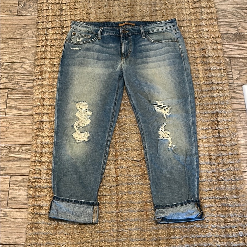 Joe's Jeans Blue Boyfriend Distressed Denim